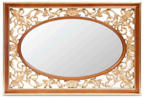 Mirror wooden frame mirror dressing mirror